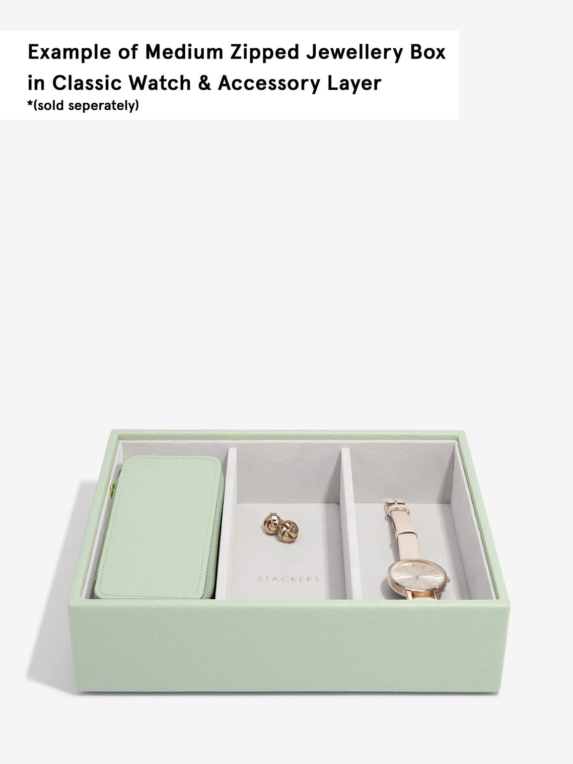 Stackers Medium Travel box Sage Green