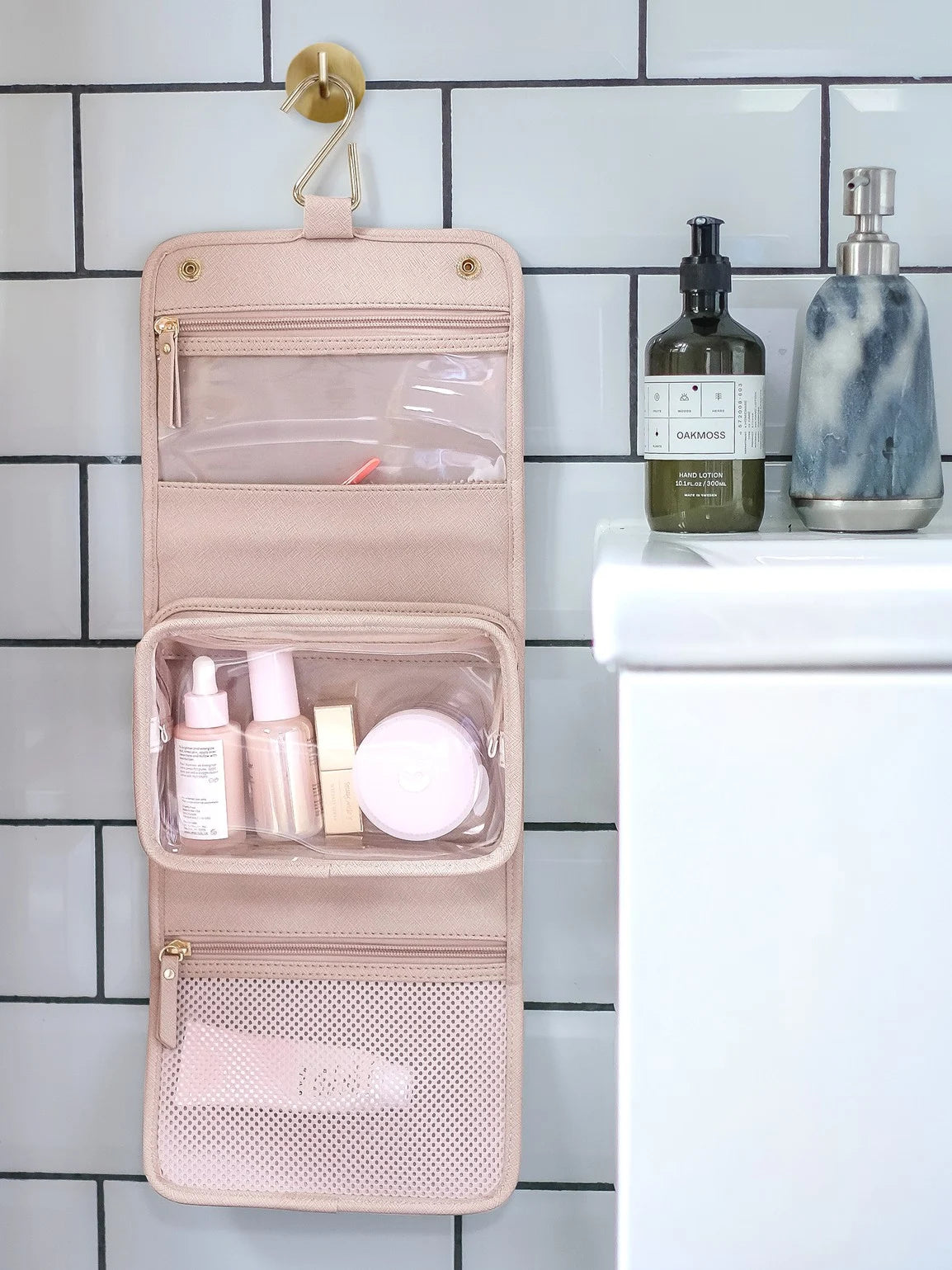 Stackers kleine hangende Toilettas Roze