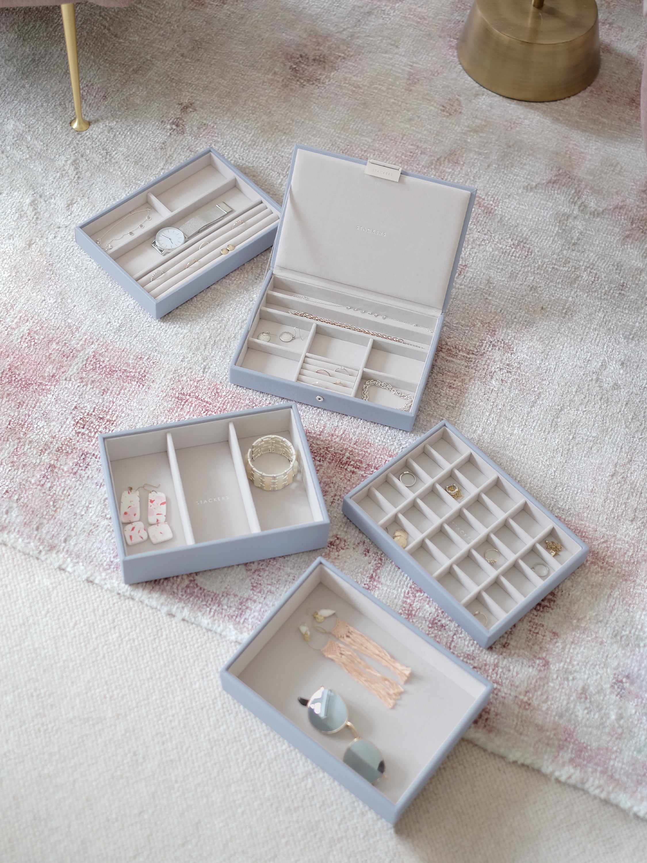 Stackers Klassieke Juwelendoos Set van 5 Lavendel