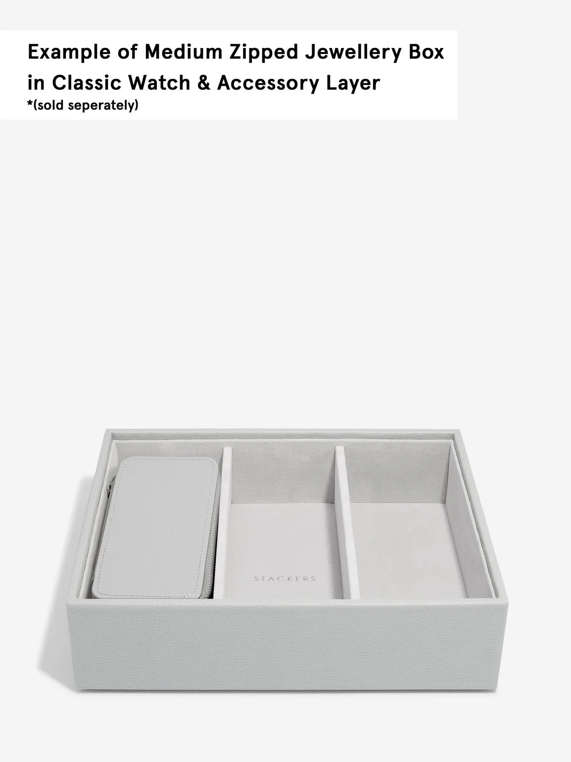 Stackers Medium Travel box Grey