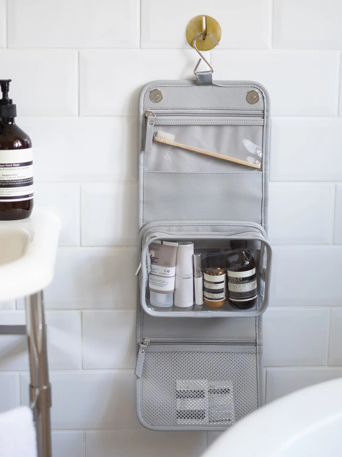 Stackers kleine hangende Toilettas Grijs