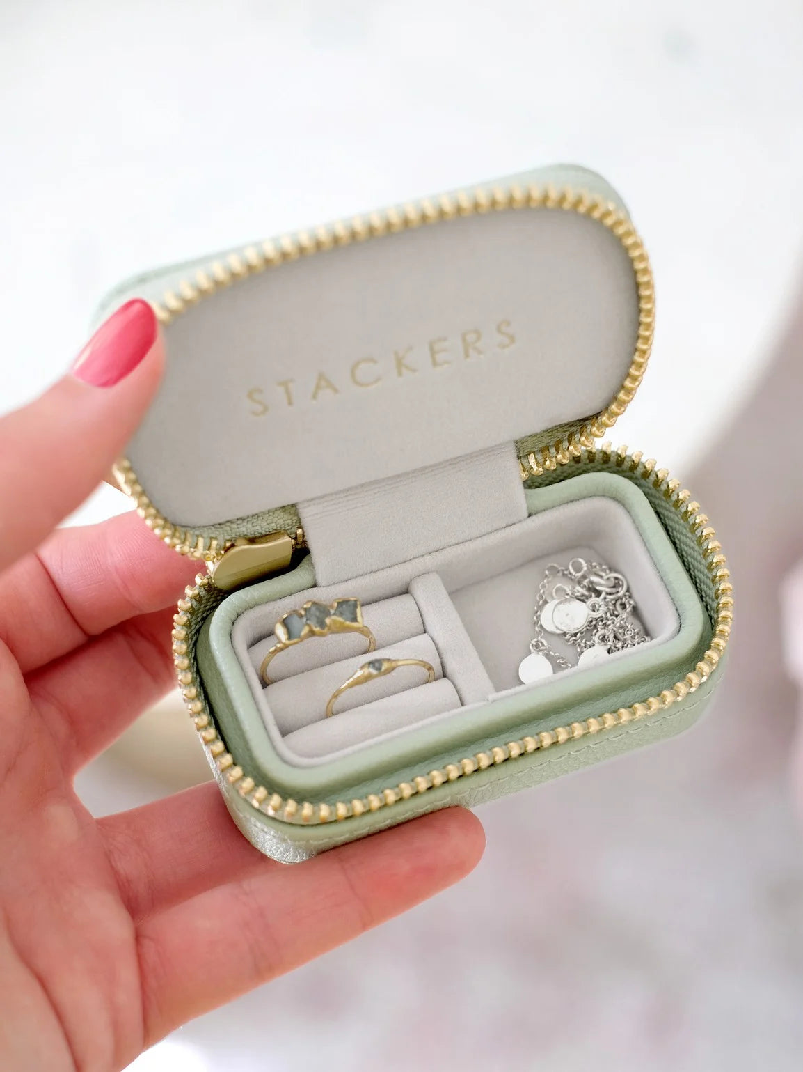 Stackers Petite Juwelendoosje Saliegroen