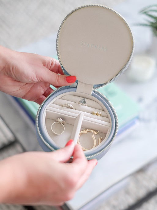 Stackers Ronde Travel Jewellery Box Lavendel