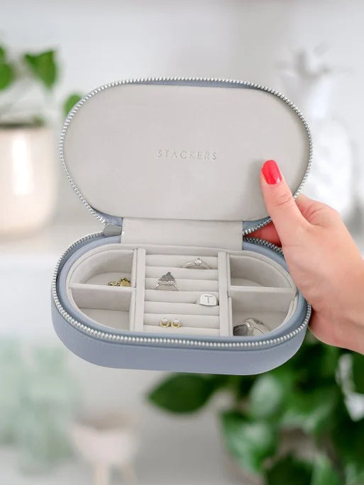 Stackers Ovale Travel Jewellery Box Lavendel