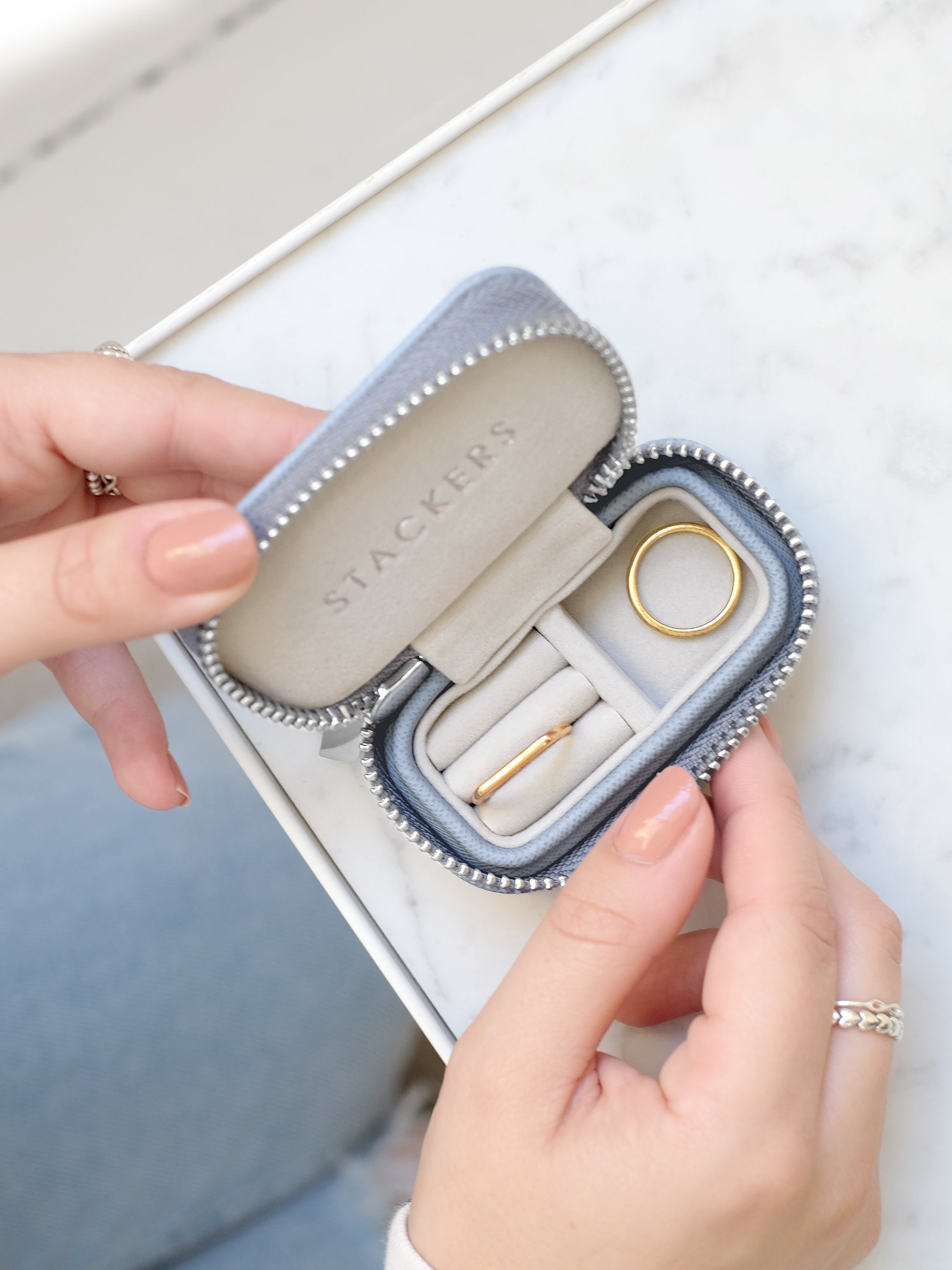 Stackers Petite Juwelendoosje Blauw