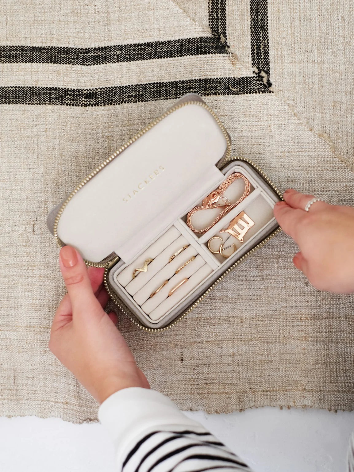 Stackers Medium Travel box Taupe