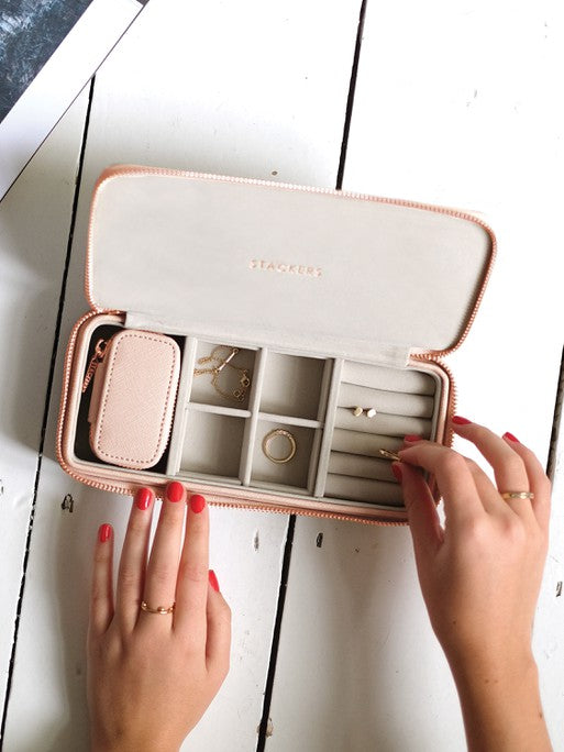 Stackers Large + Petite Travel Box Roze