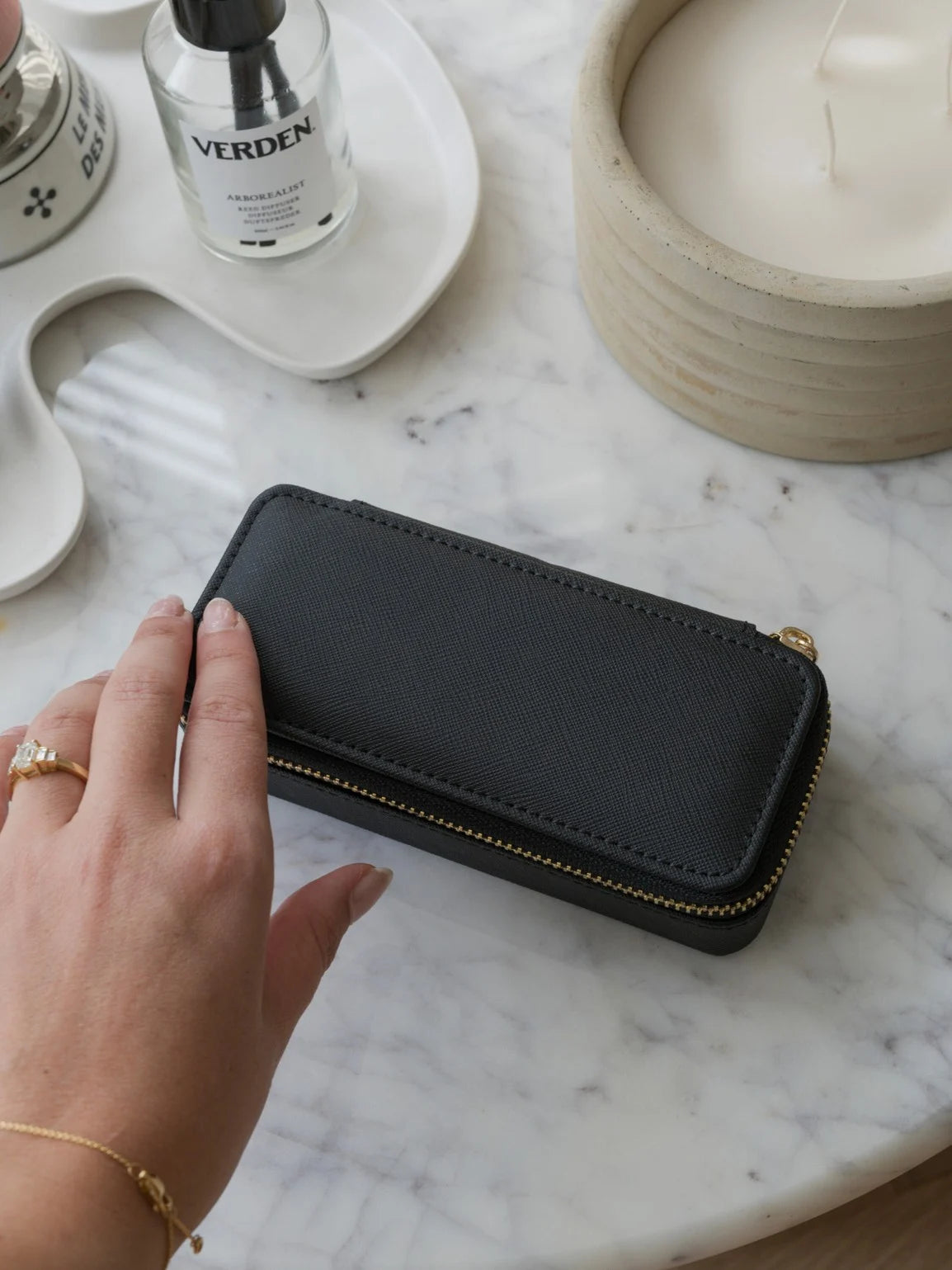 Stackers Medium Travel box Black & Gold