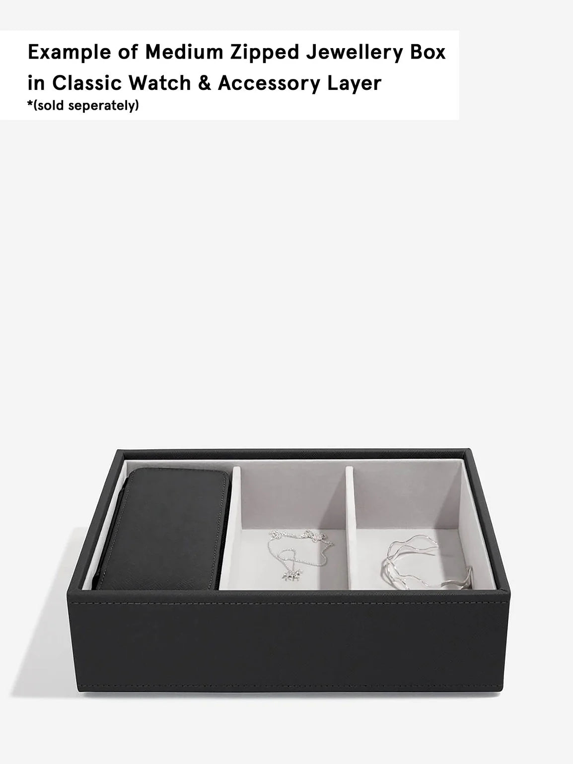 Stackers Medium Travel box Black & Gold