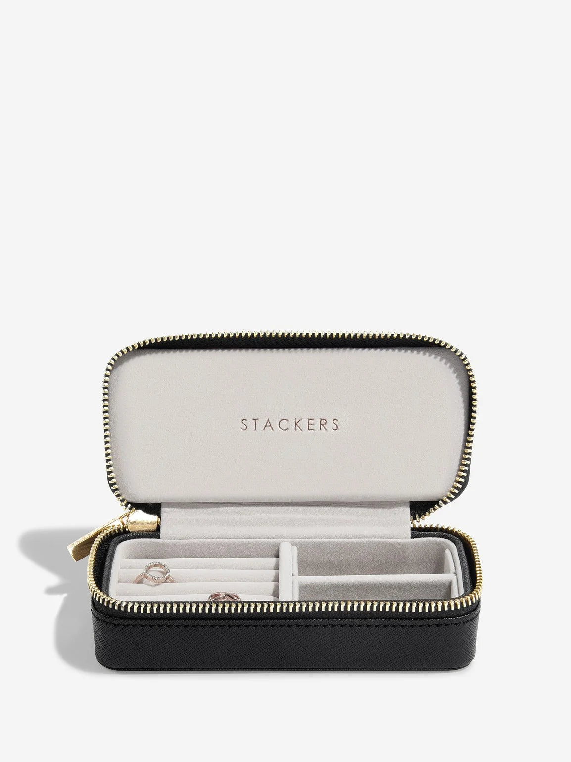 Stackers Medium Travel box Zwart & Goud