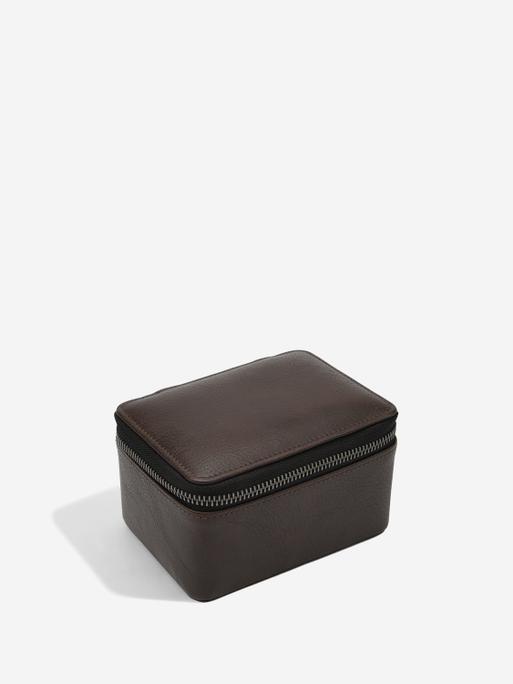 Stackers Watch Box with Double Zipper Brown
