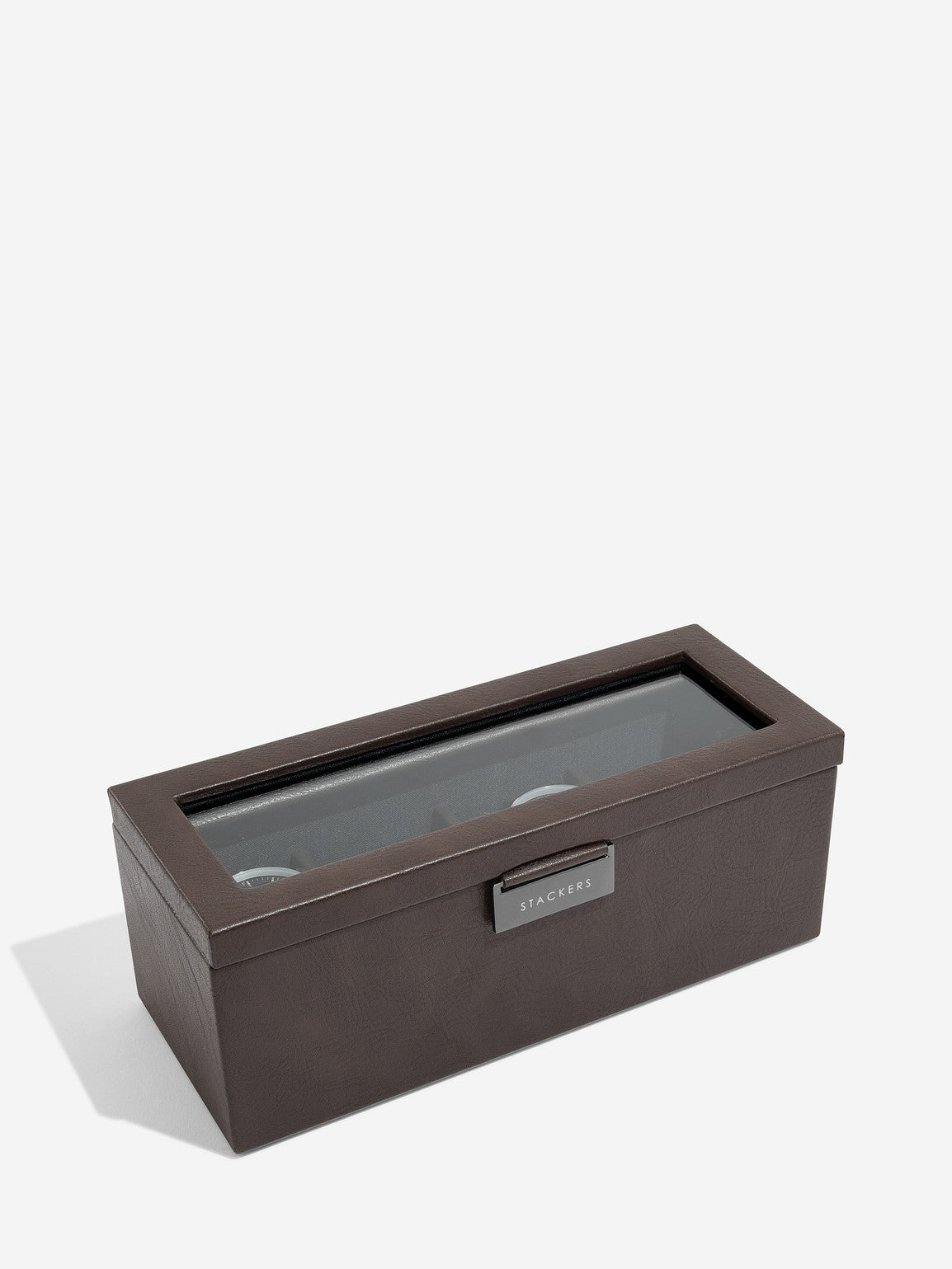 Stackers Four-Piece Watch Box Brown