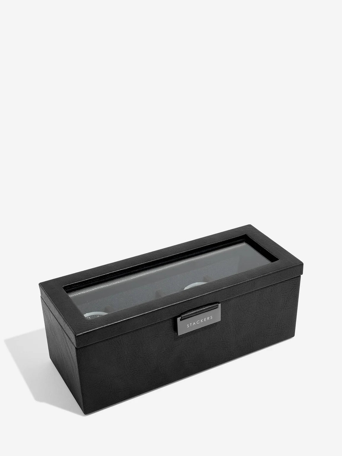 Stackers Four-Piece Watch Box Black