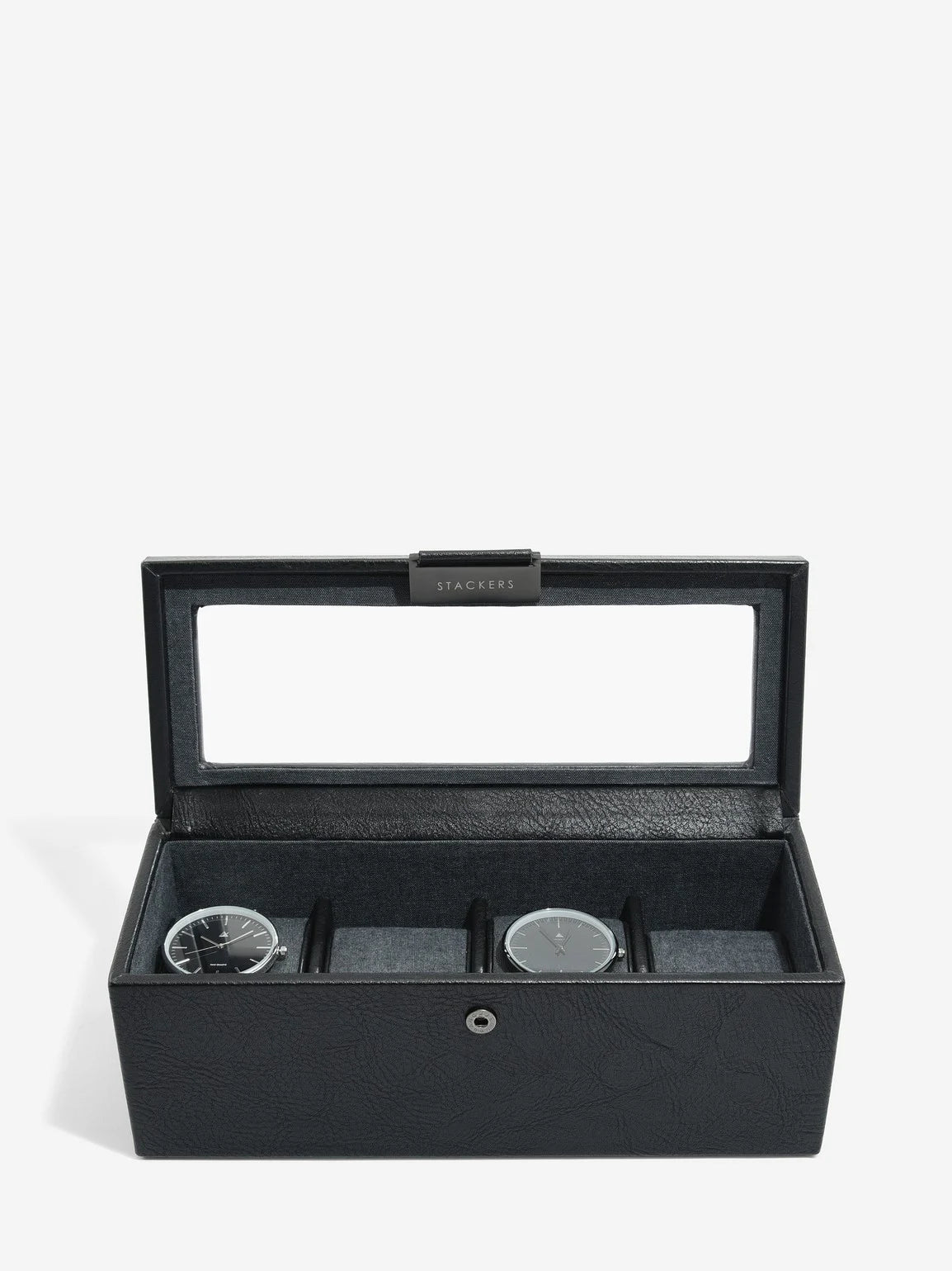 Stackers Four-Piece Watch Box Black