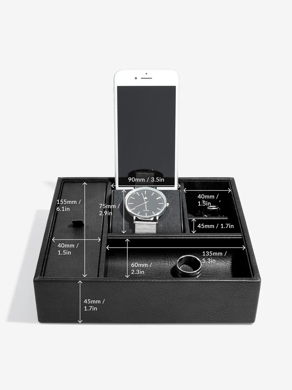 Stackers Smartphone Organizer Black