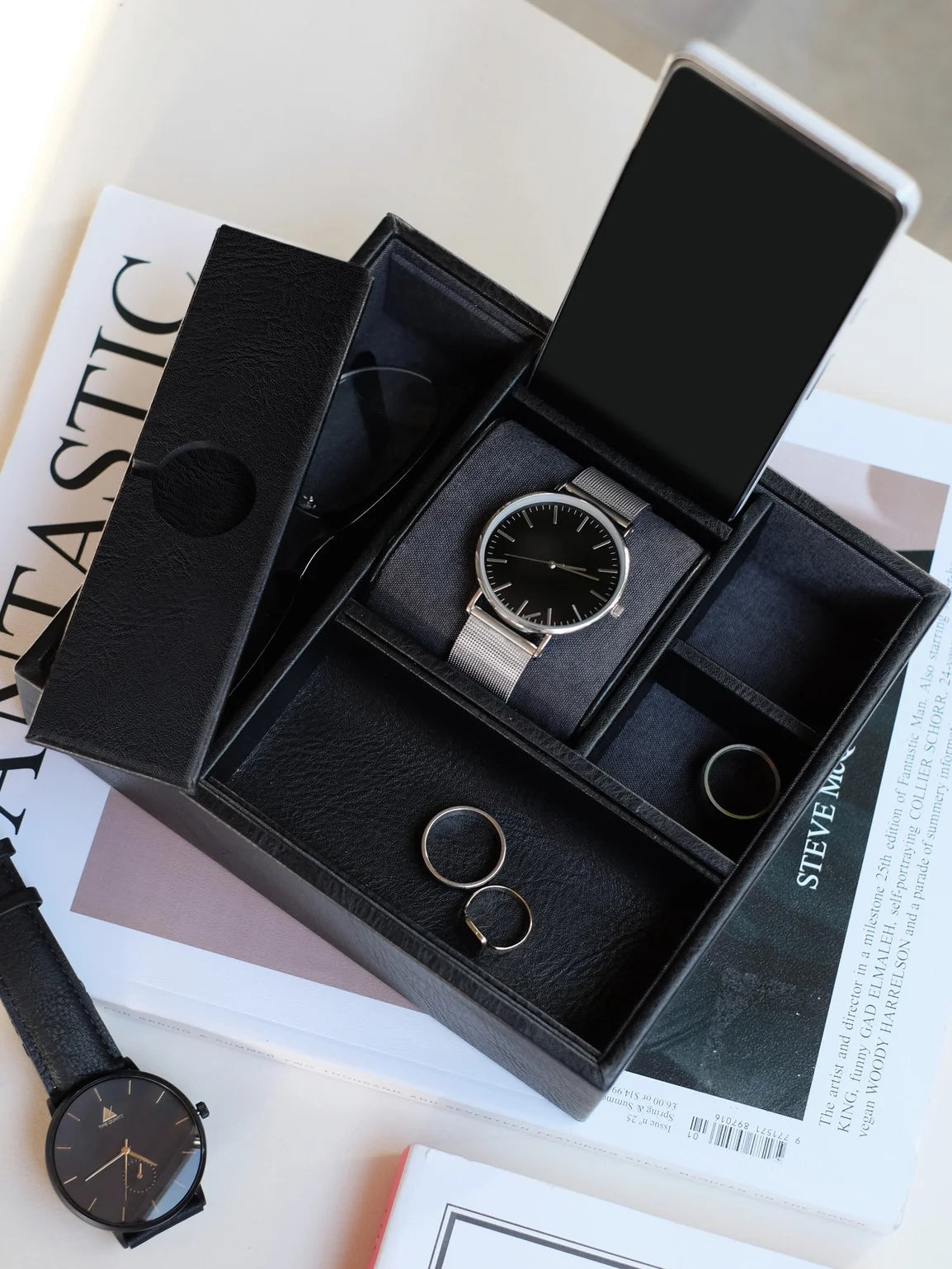 Stackers Smartphone Organizer Black