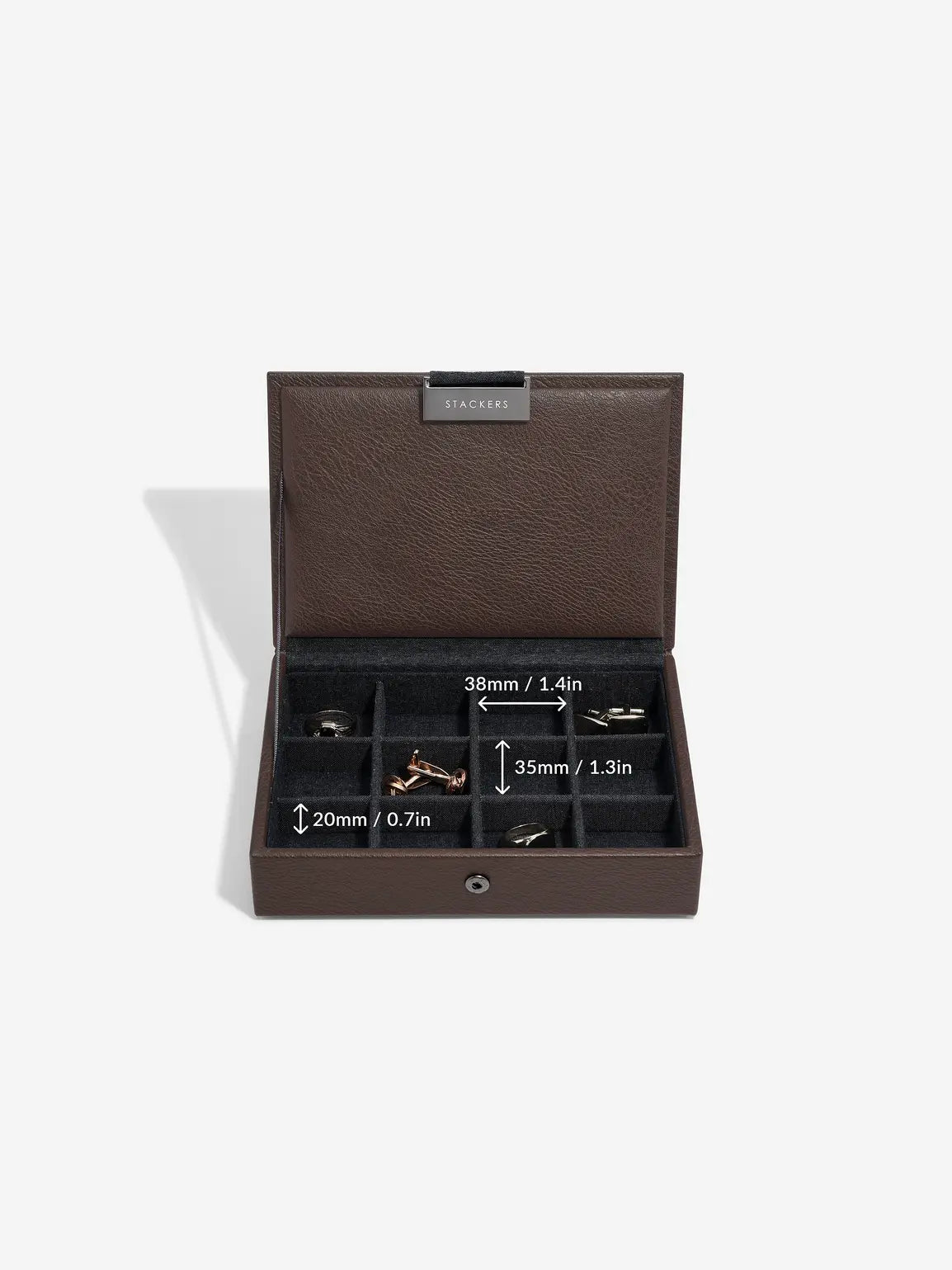 Stackers Cufflinks Box Brown