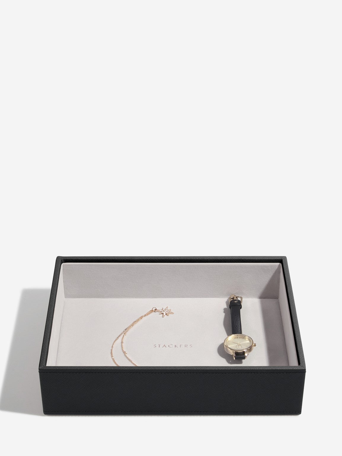 Stackers Deep Jewellery Layer for Classic Jewellery Box Black