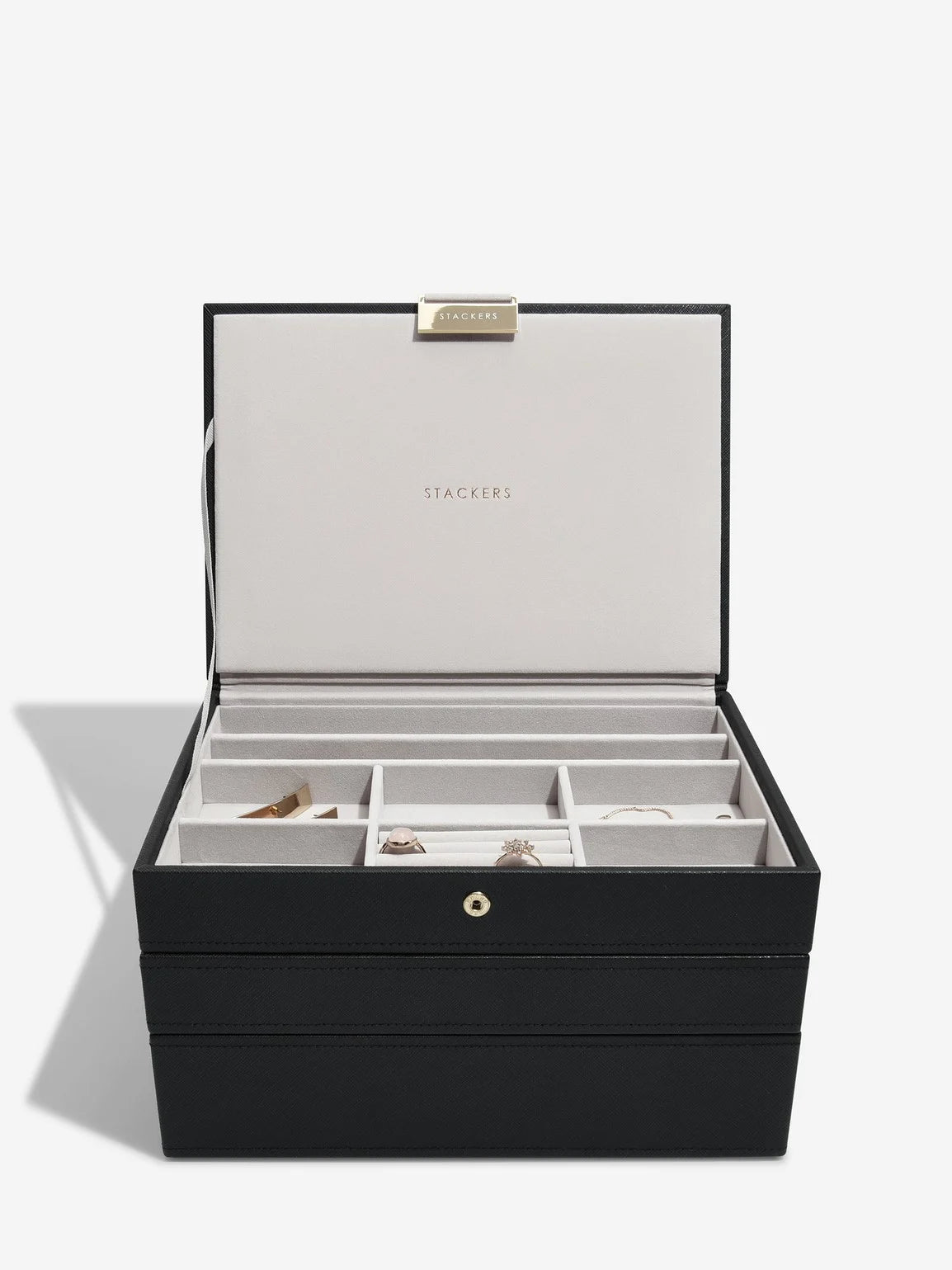 Stackers Klassieke Juwelendoos Set van 3 Zwart