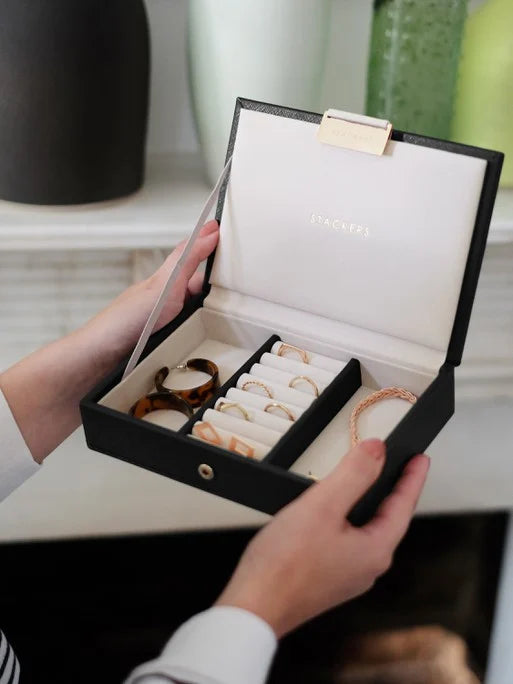 Stackers Lid for Mini Jewelry Box Black