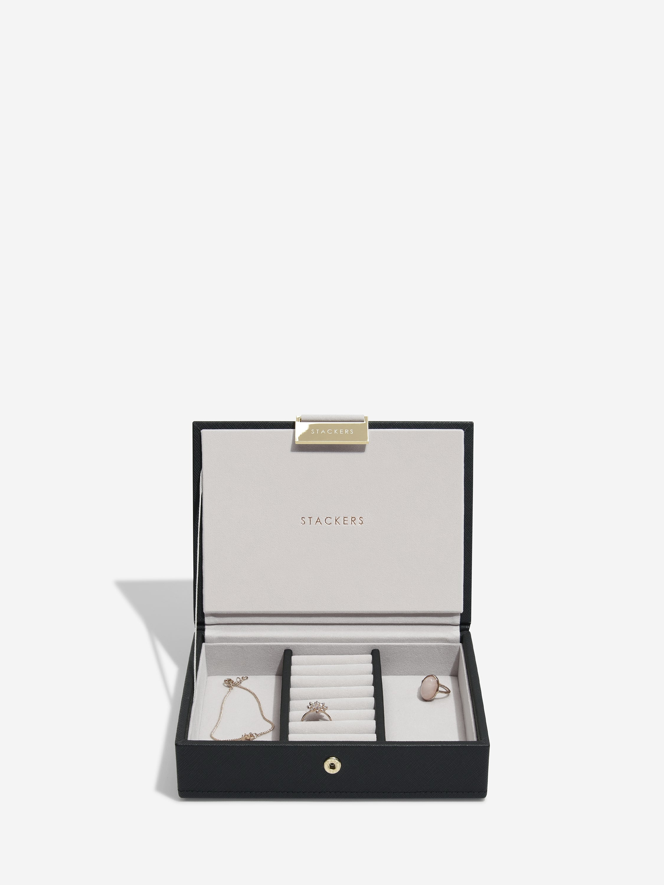 Stackers Mini Juwelendoos Set van 2 Zwart