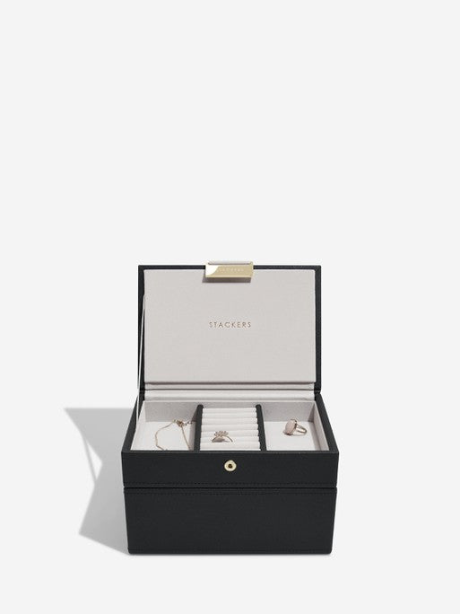 Stackers Mini Jewelry Box Set of 2 Black