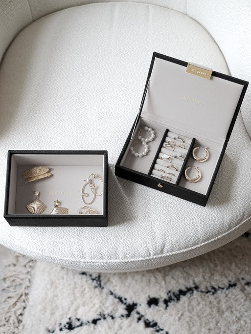 Stackers Mini Jewelry Box Set of 2 Black