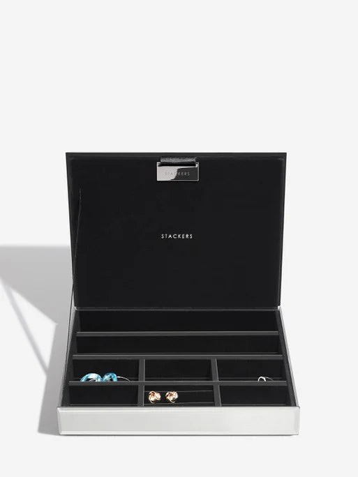 Stackers Glass Lid for Classic Glass Jewelry Box Black