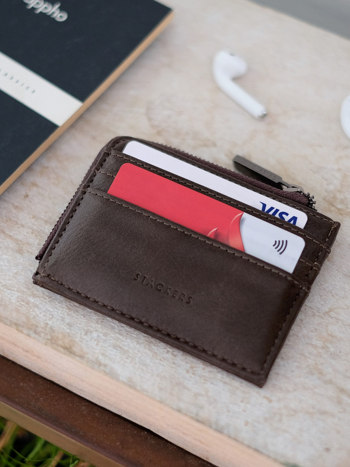 Stackers ID Holder Brown
