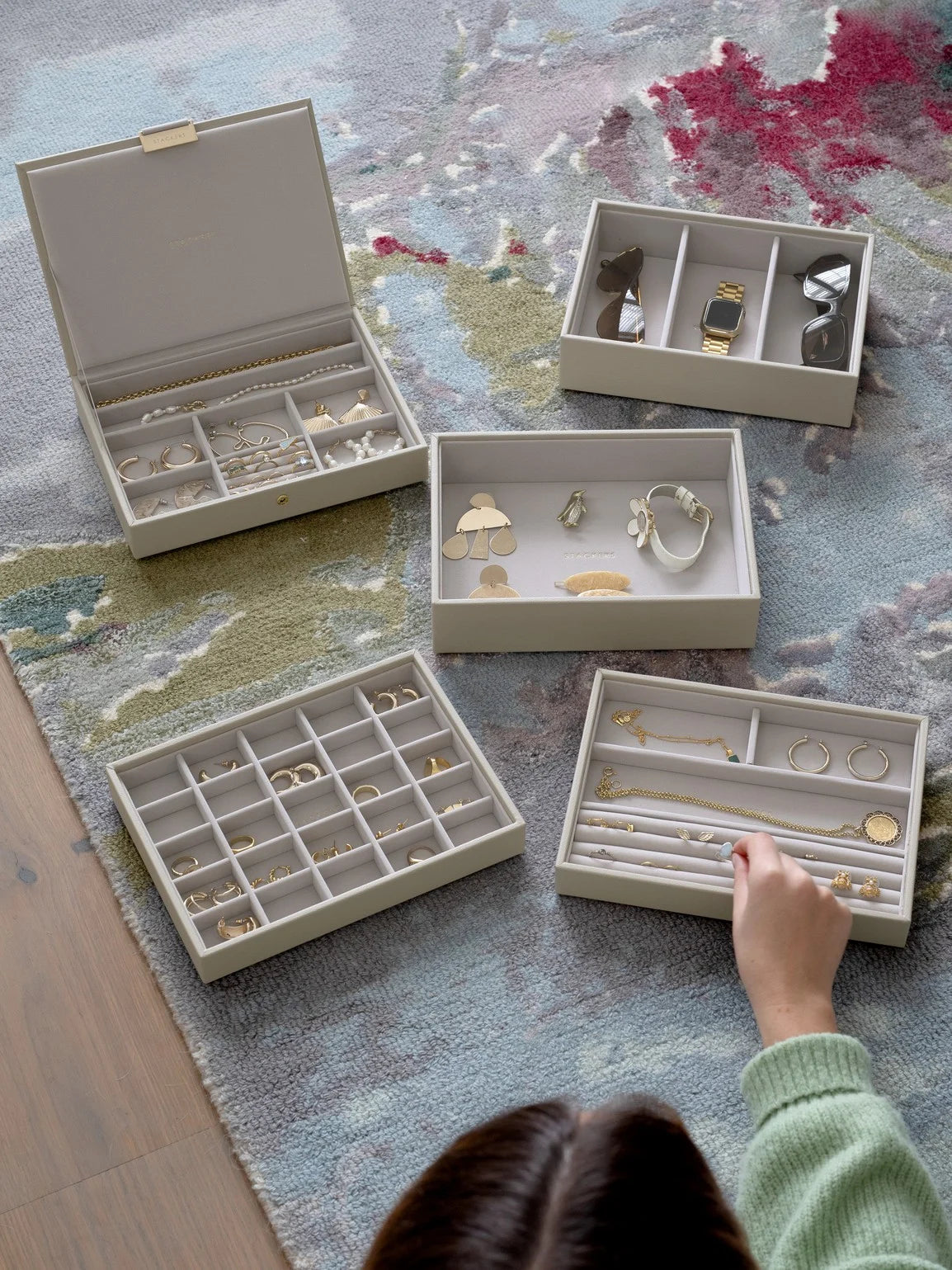 Stackers Klassieke Juwelendoos Set van 5 Havermout