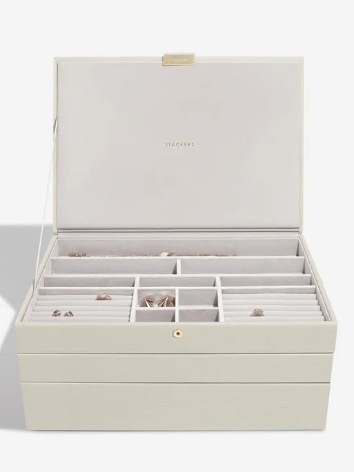 Stackers XL Juwelendoos set van 3 Havermout