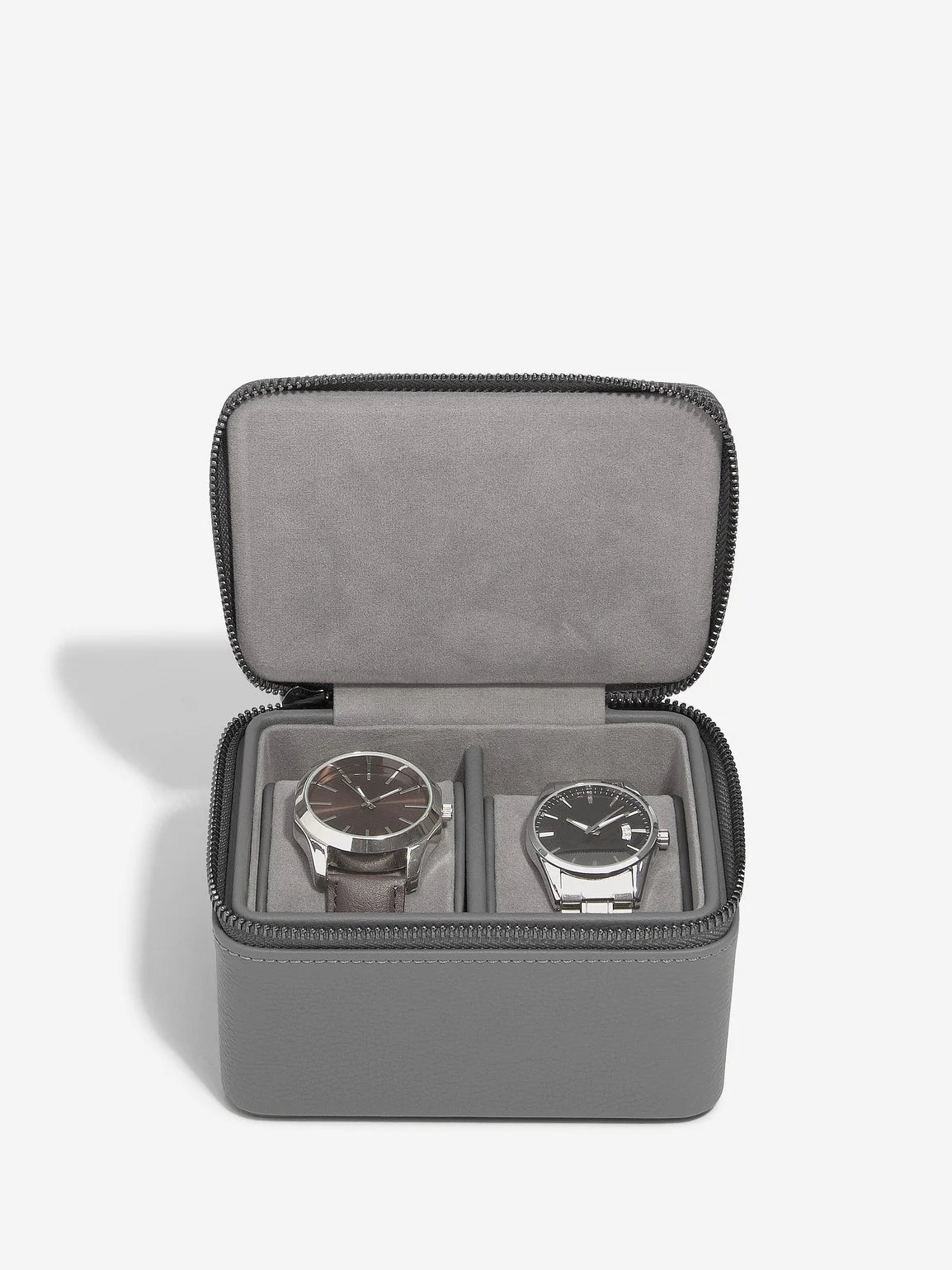 Stackers Horlogebox met dubbele rits Grijs