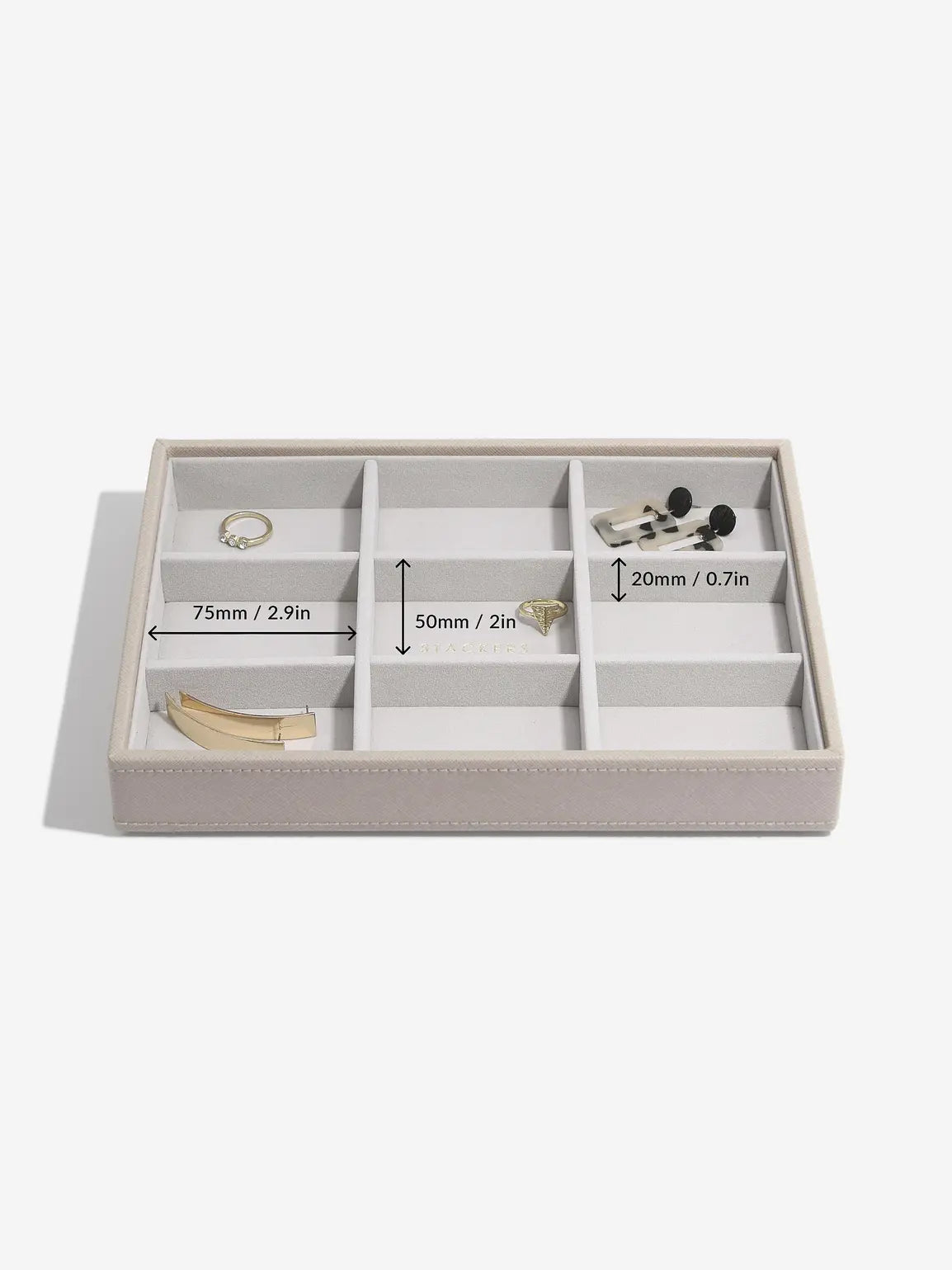 Stackers Standard Jewelry Layer for Classic Jewelry Box Taupe