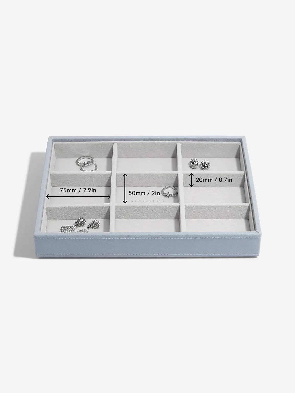 Stackers Standard Jewelry Layer for Classic Jewelry Box Blue