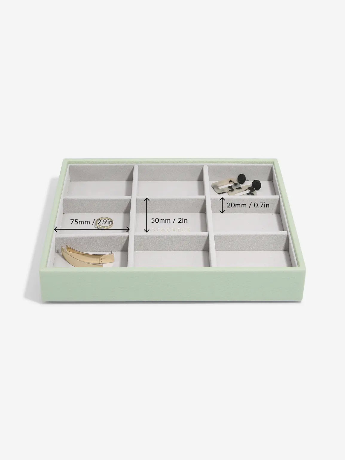 Stackers Standard Jewelry Layer for Classic Jewelry Box Sage Green