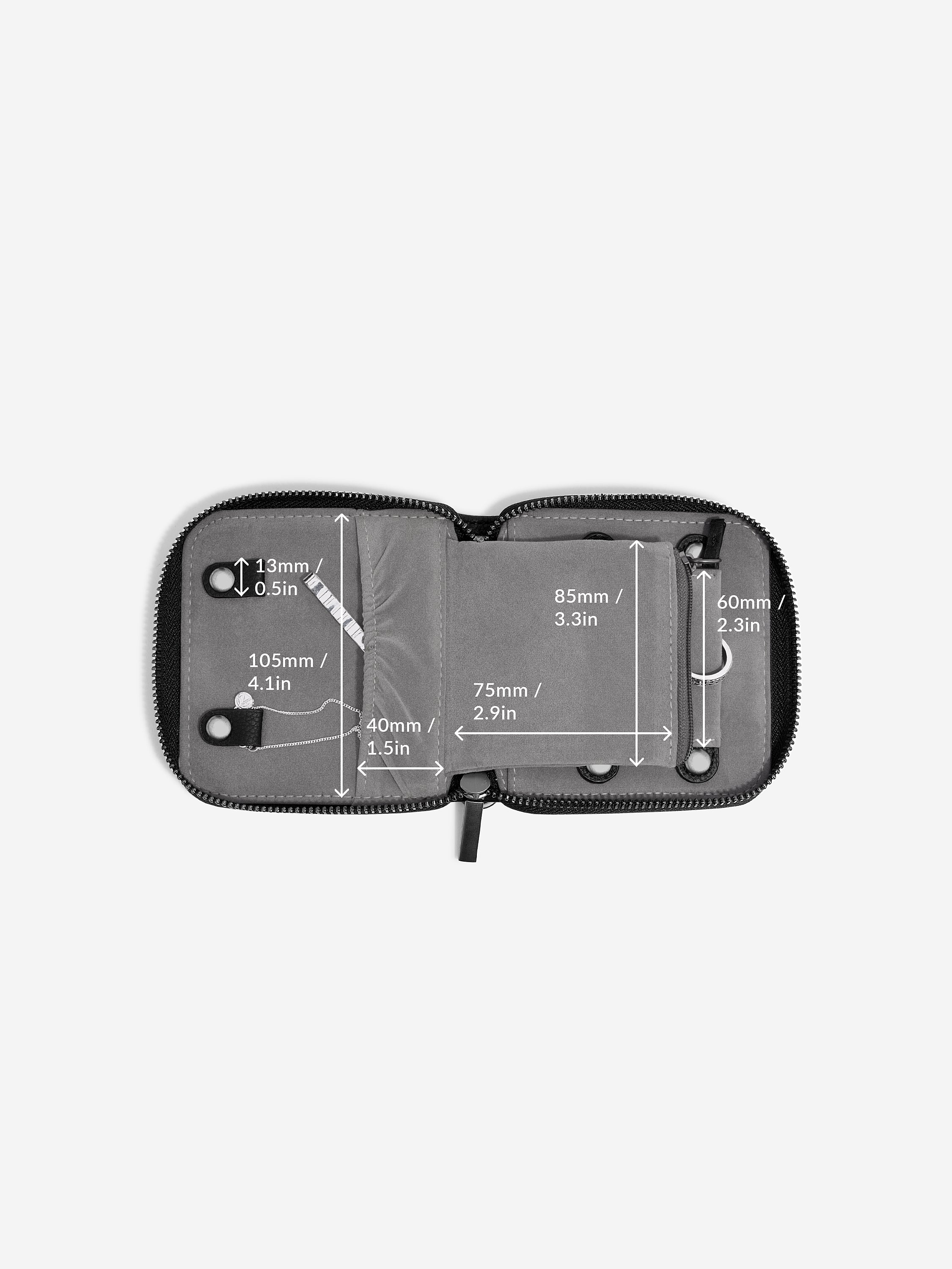 Stackers Compact Jewellery Roll Zwart