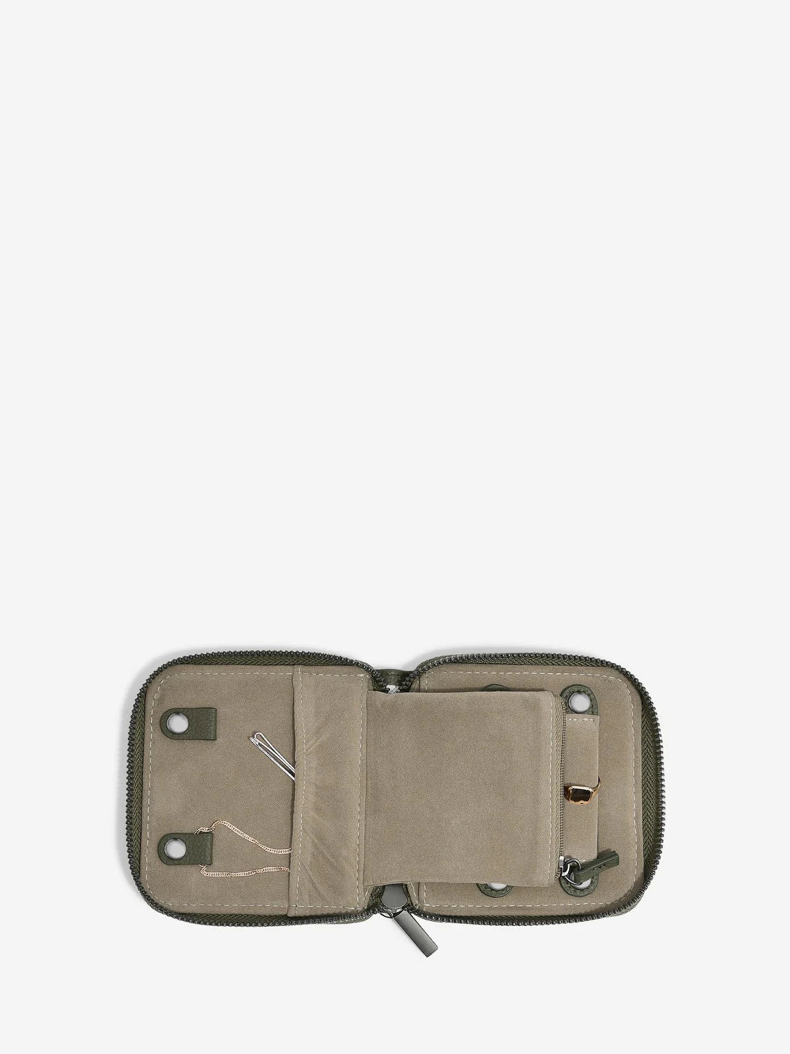 Stackers Compact Jewellery Roll Olive Green