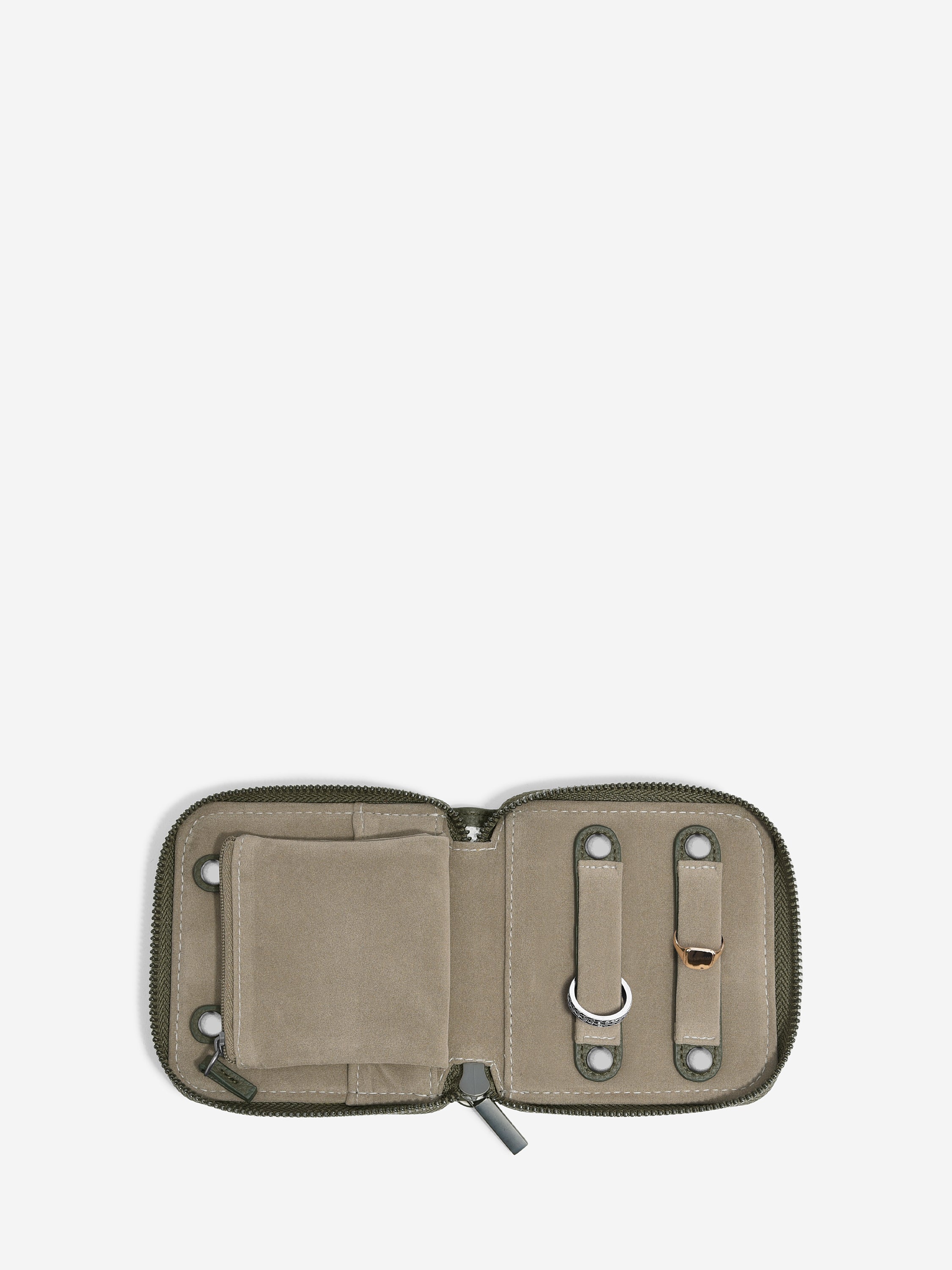 Stackers Compact Jewellery Roll Olijfgroen