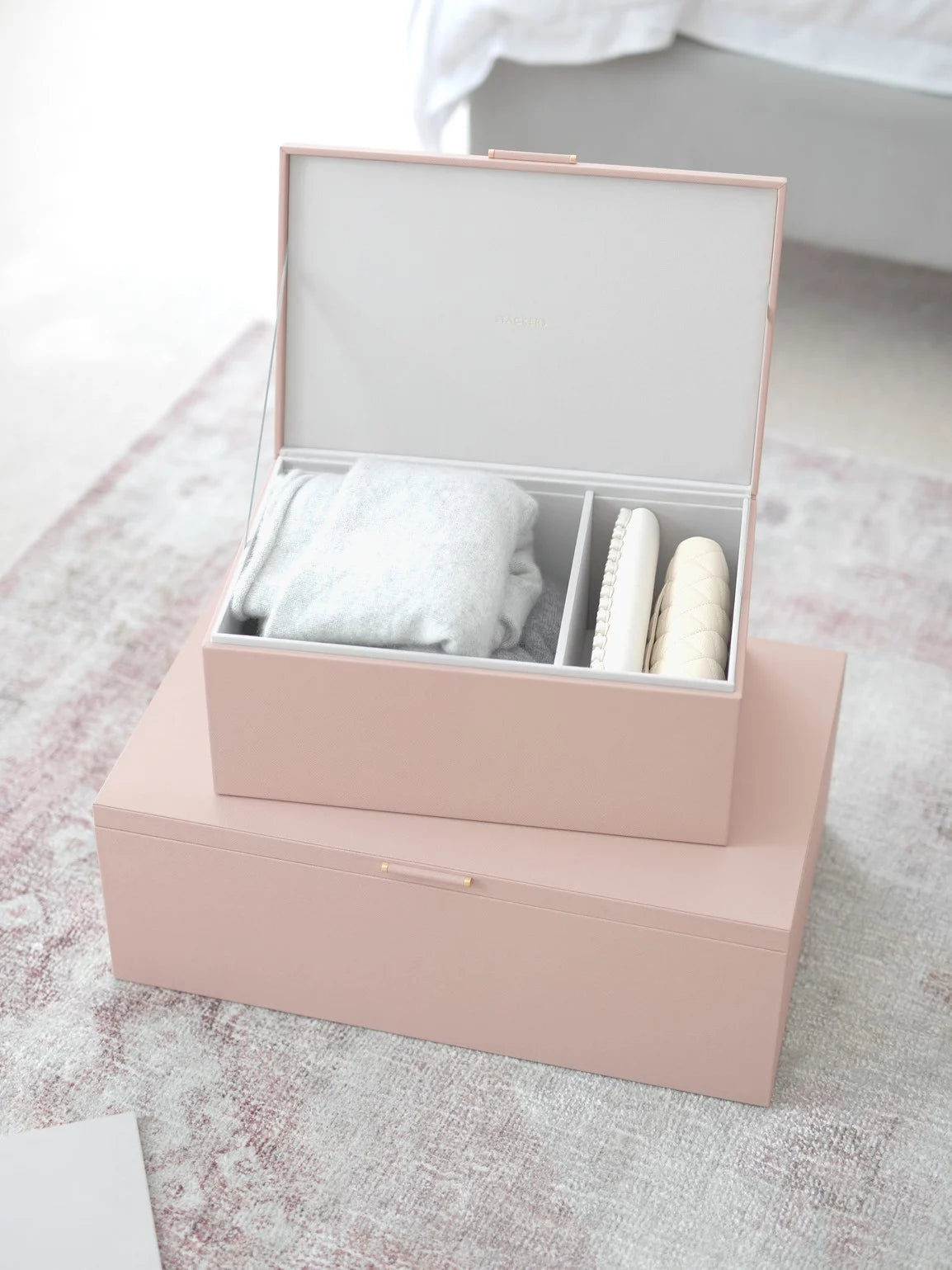 Stackers Storage Box Set of Two Pink