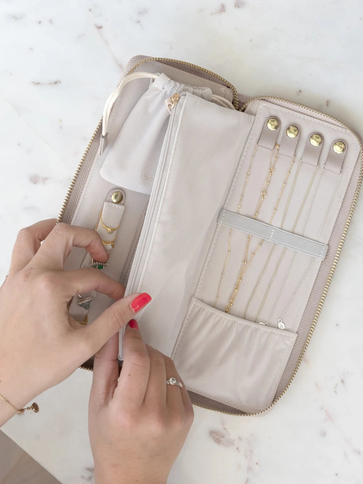 Stackers Jewellery Roll Taupe