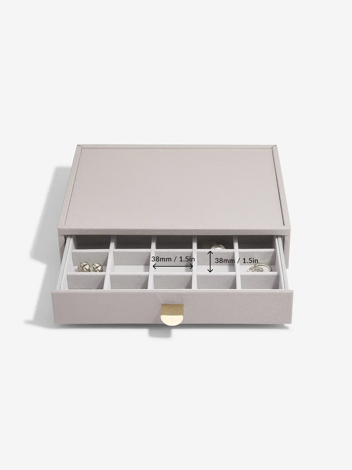 Stackers kleine Sieradenlade voor Klassieke Display Juwelendoos Taupe