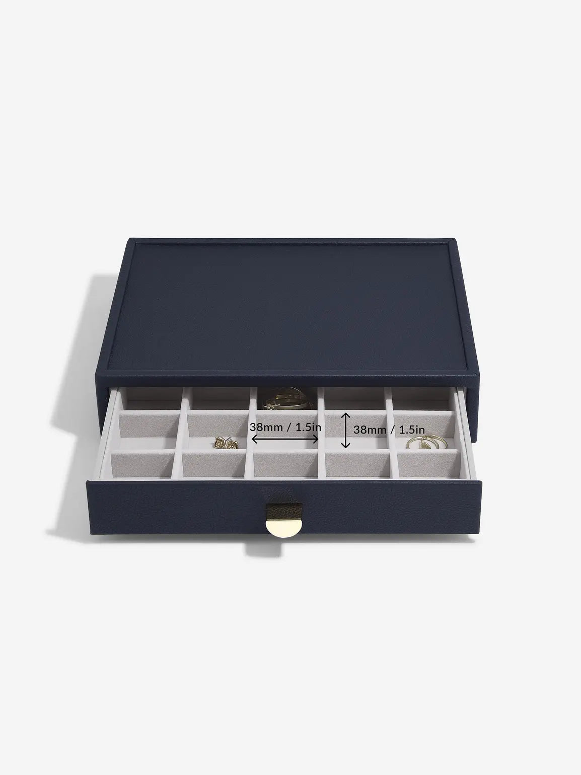 Stackers Small Jewelry Drawer for Classic Display Jewelry Box Navy Blue