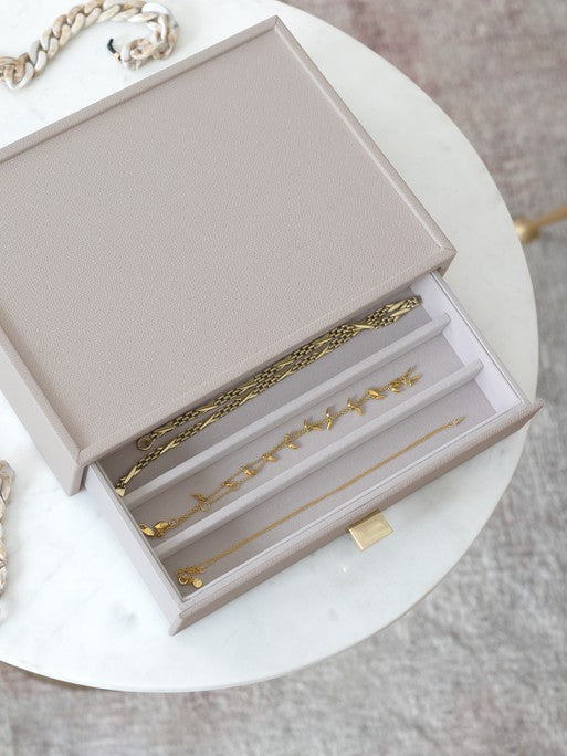 Stackers Halskettingenlade voor Klassieke Display Juwelendoos Taupe
