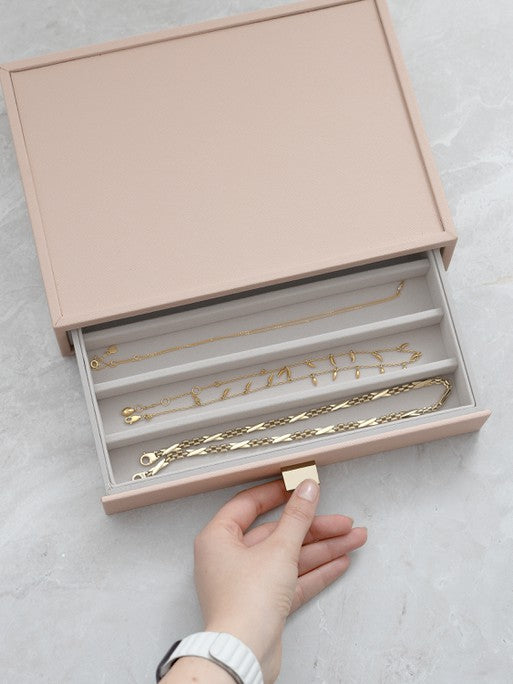 Stackers Necklace Tray for Classic Display Jewelry Box Pink