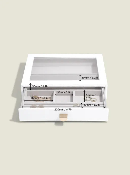 Stackers Classic Display Jewellery Box Set of 3 White