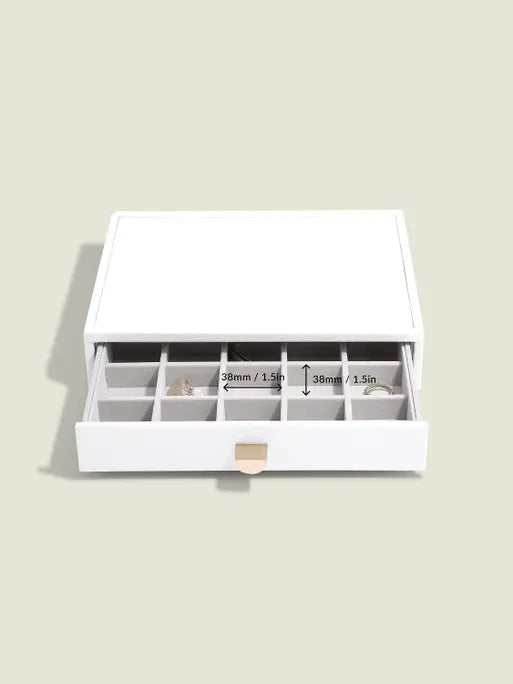 Stackers Classic Display Jewellery Box Set of 3 White
