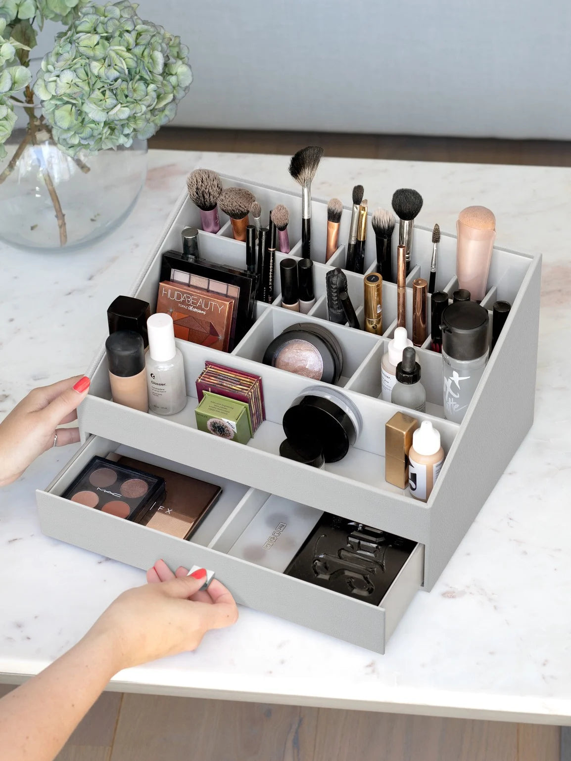 Stackers Supergrote Makeup Organizer Grijs