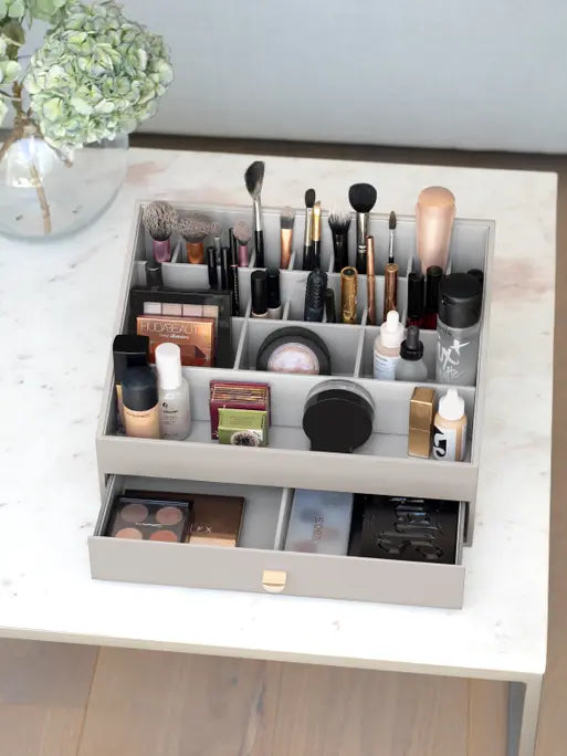 Stackers Supergrote Makeup Organizer Taupe