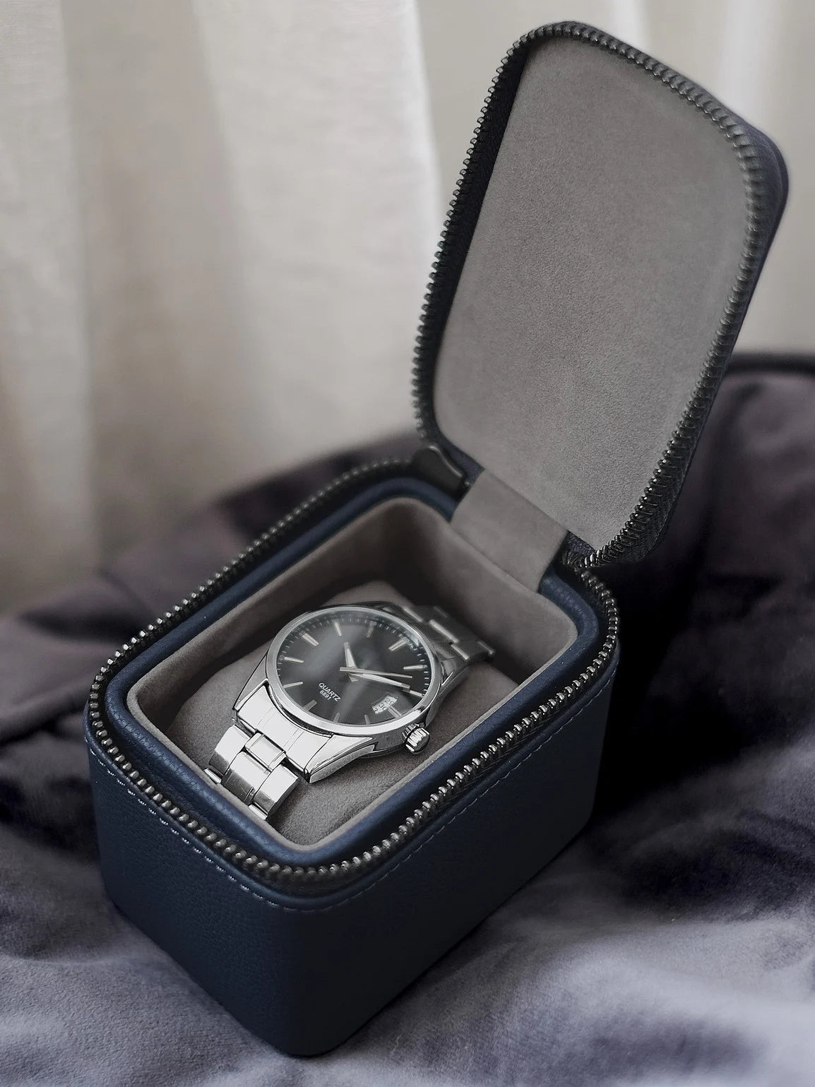 Stackers Watch Box Navy Blue