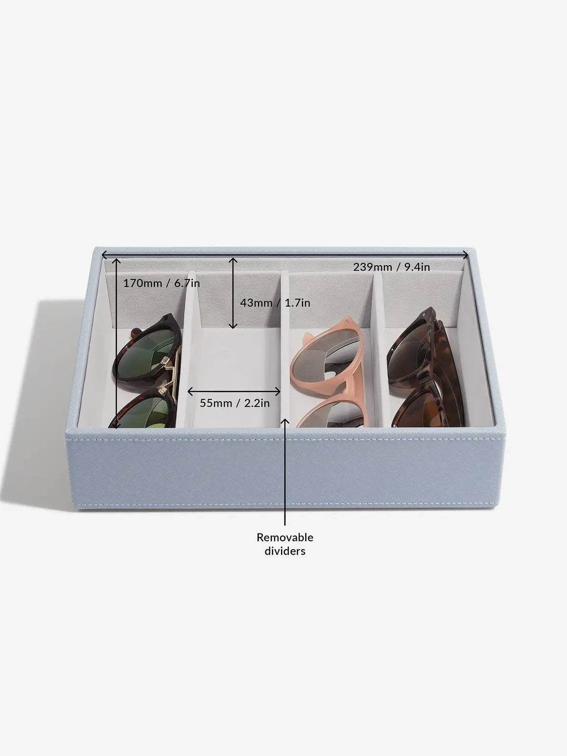 Stackers Glasses &amp; Accessories Layer for Classic Jewelry Box Blue